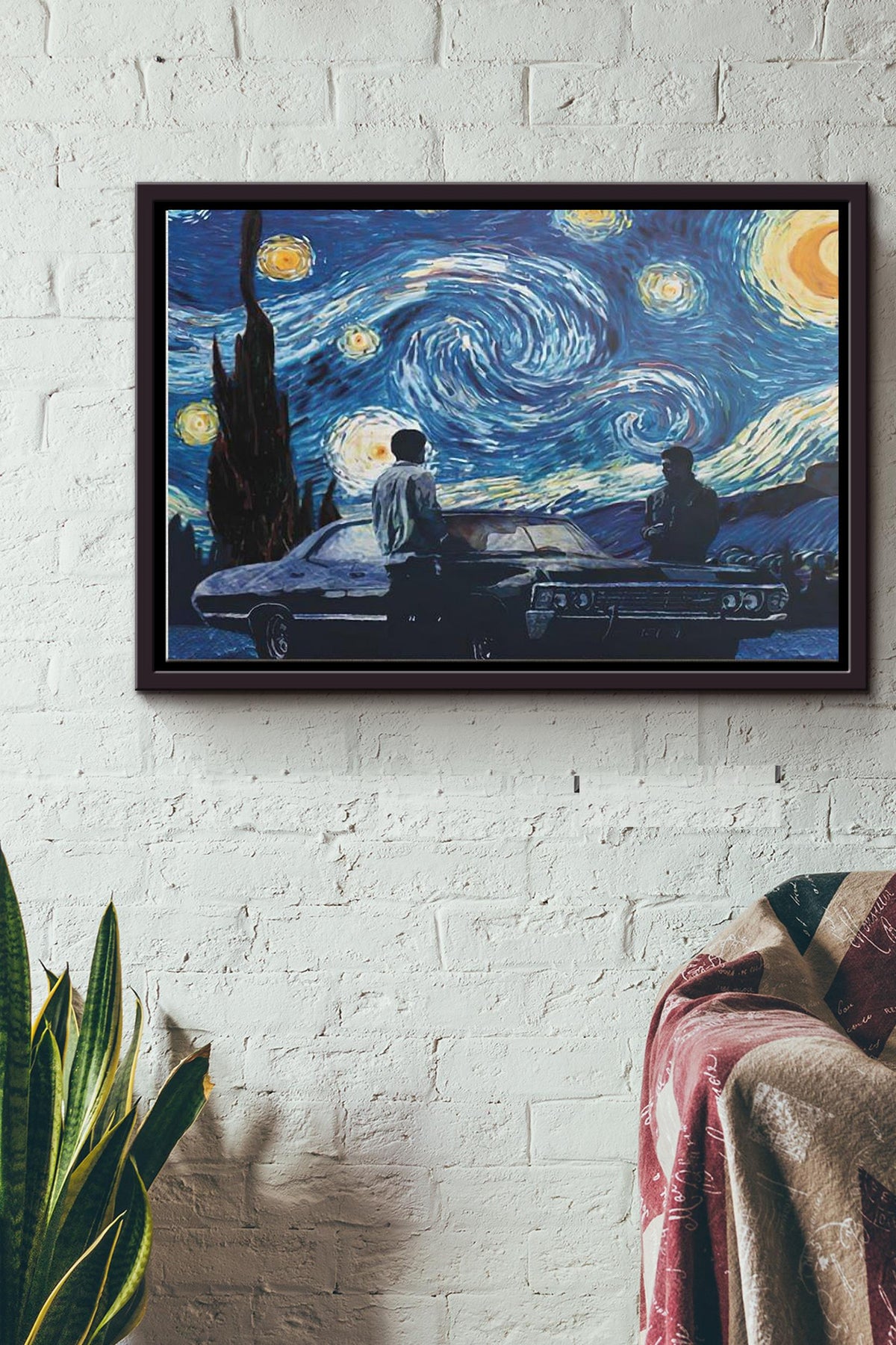 Supernatural Starry Night Poster n Framed Matte Canvas