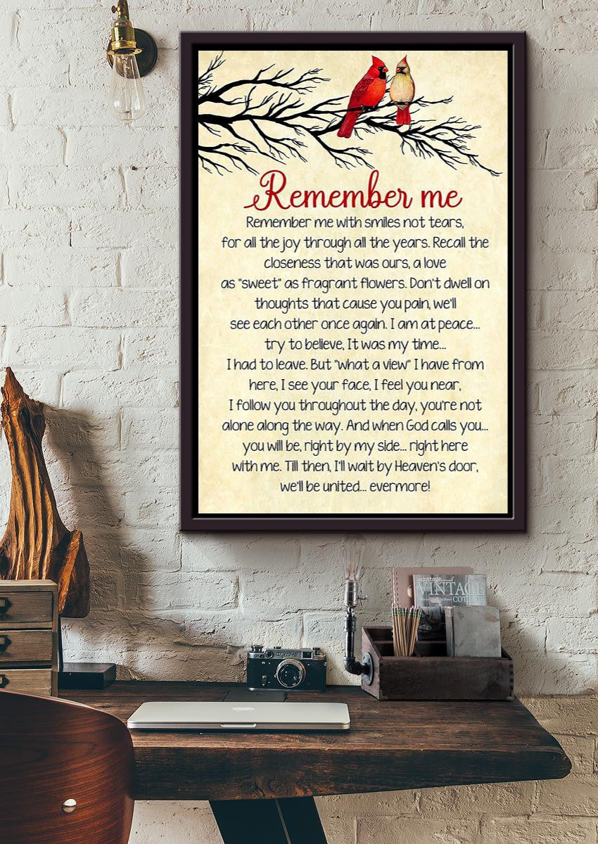 Remember Me Message Wall Art For Couple Valentine Framed Matte Canvas Framed Prints, Canvas