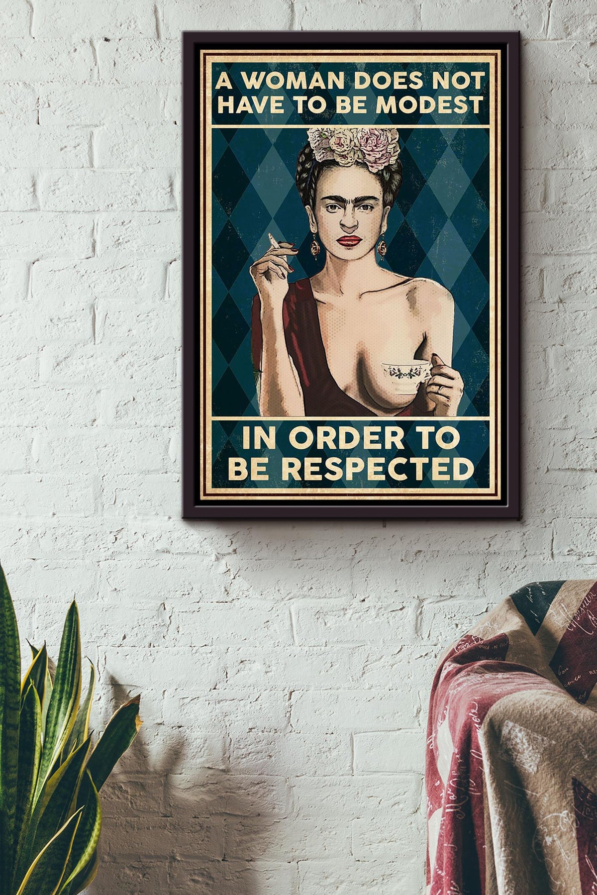 Respected Women Girls Wall Decor Gift For International Women Day Home Decor Girlfriend Valentine Day Framed Canvas