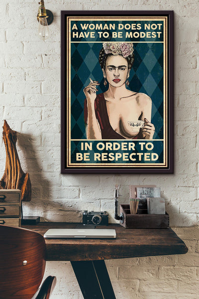 Respected Women Girls Wall Decor Gift For International Women Day Home Decor Girlfriend Valentine Day Framed Canvas