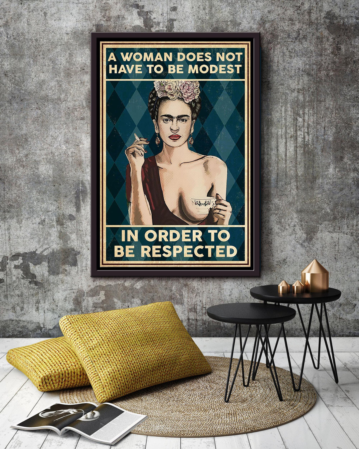 Respected Women Girls Wall Decor Gift For International Women Day Home Decor Girlfriend Valentine Day Framed Canvas