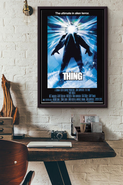 THE THING - The Ultimate In Alien Terror Poster Framed Matte Canvas