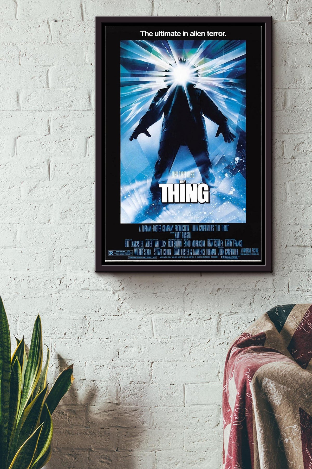THE THING - The Ultimate In Alien Terror Poster Framed Matte Canvas