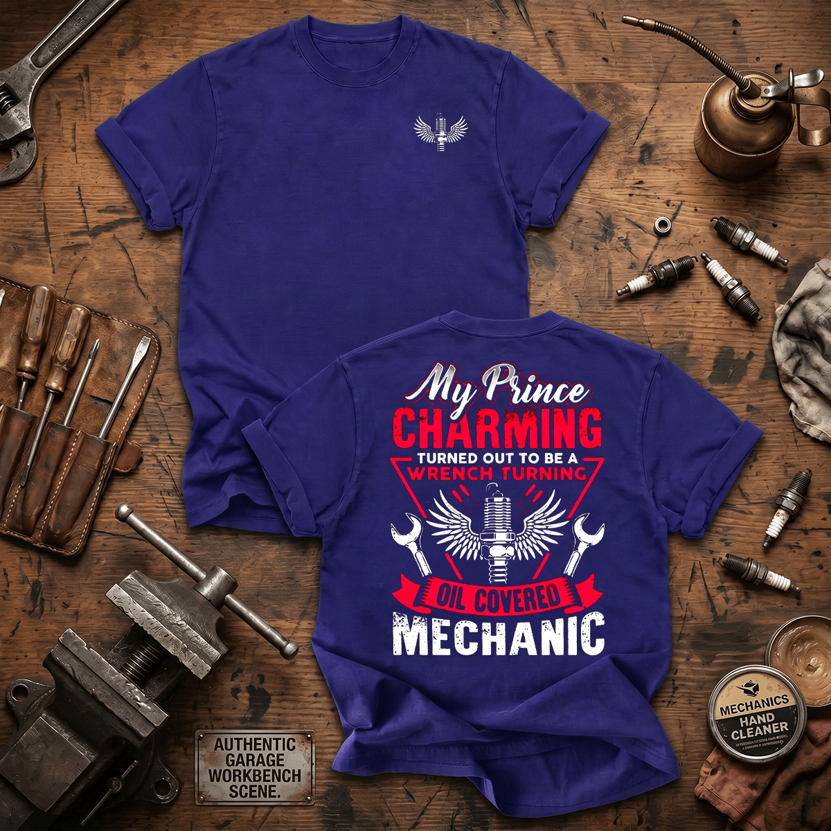 My Prince Charming Turned Out Printed T Shirt Mechanic Wife Gift Auto Mechanic Shirt Automotive Technician Graphic Tee