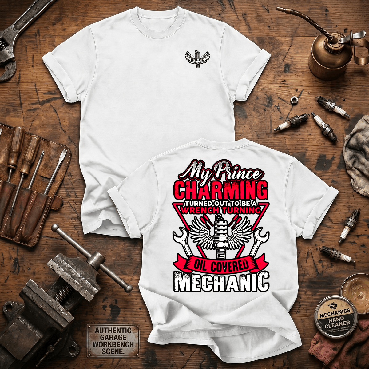 My Prince Charming Turned Out Printed T Shirt Mechanic Wife Gift Auto Mechanic Shirt Automotive Technician Graphic Tee