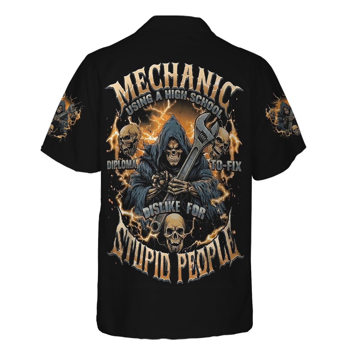 Mechanic T Shirt, Funny Mechanic Hoodie Using a High School Diploma to Fix Stupid People, Gift for Mechanic Dad Husband