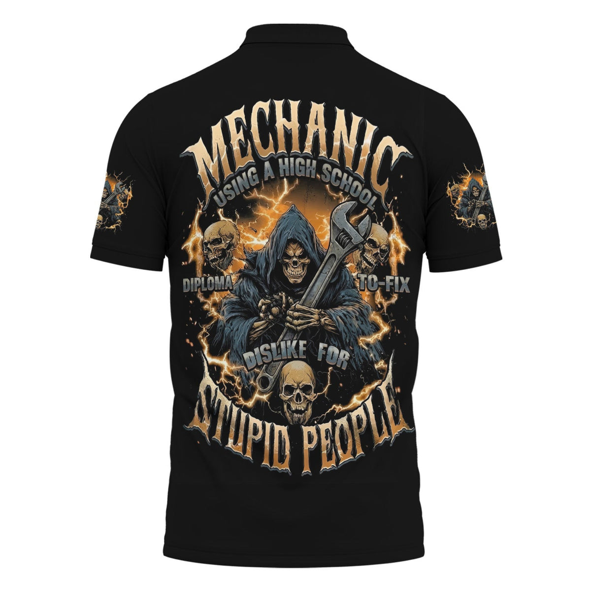Mechanic T Shirt, Funny Mechanic Hoodie Using a High School Diploma to Fix Stupid People, Gift for Mechanic Dad Husband