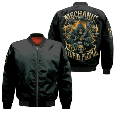 Mechanic T Shirt, Funny Mechanic Hoodie Using a High School Diploma to Fix Stupid People, Gift for Mechanic Dad Husband