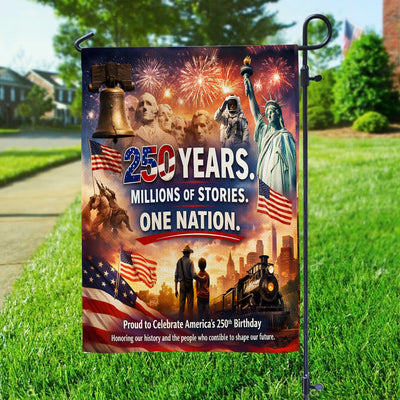America 250th Anniversary Garden Flag, Patriotic Outdoor House Flag, 250 Years Independence Day Decor, USA Flag Gift
