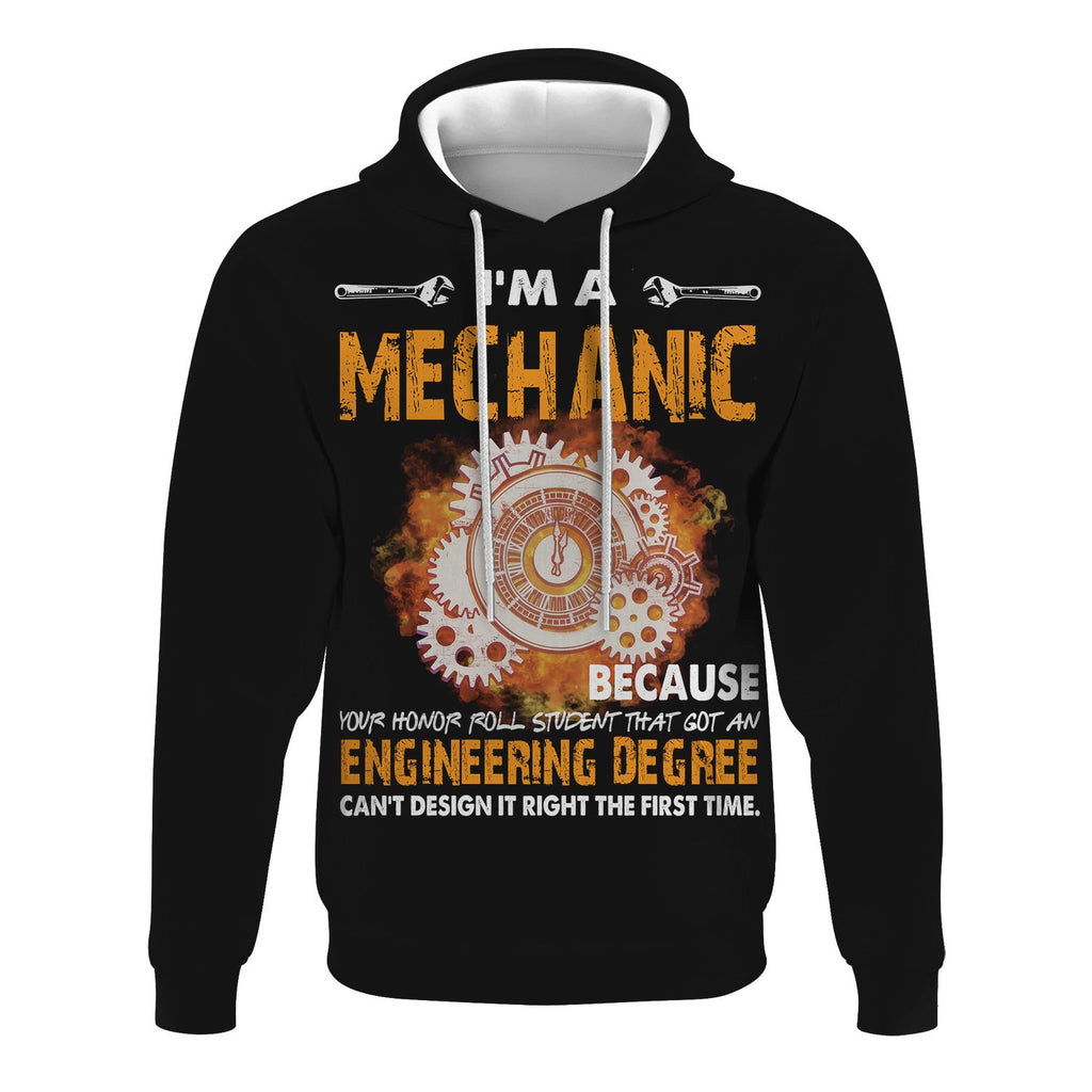 I'm A Mechanic T Shirt, Funny Mechanic Hoodie, Gift for Mechanic Dad Husband, Auto Repair Engineer Humor Tee, Garage Work Shirt