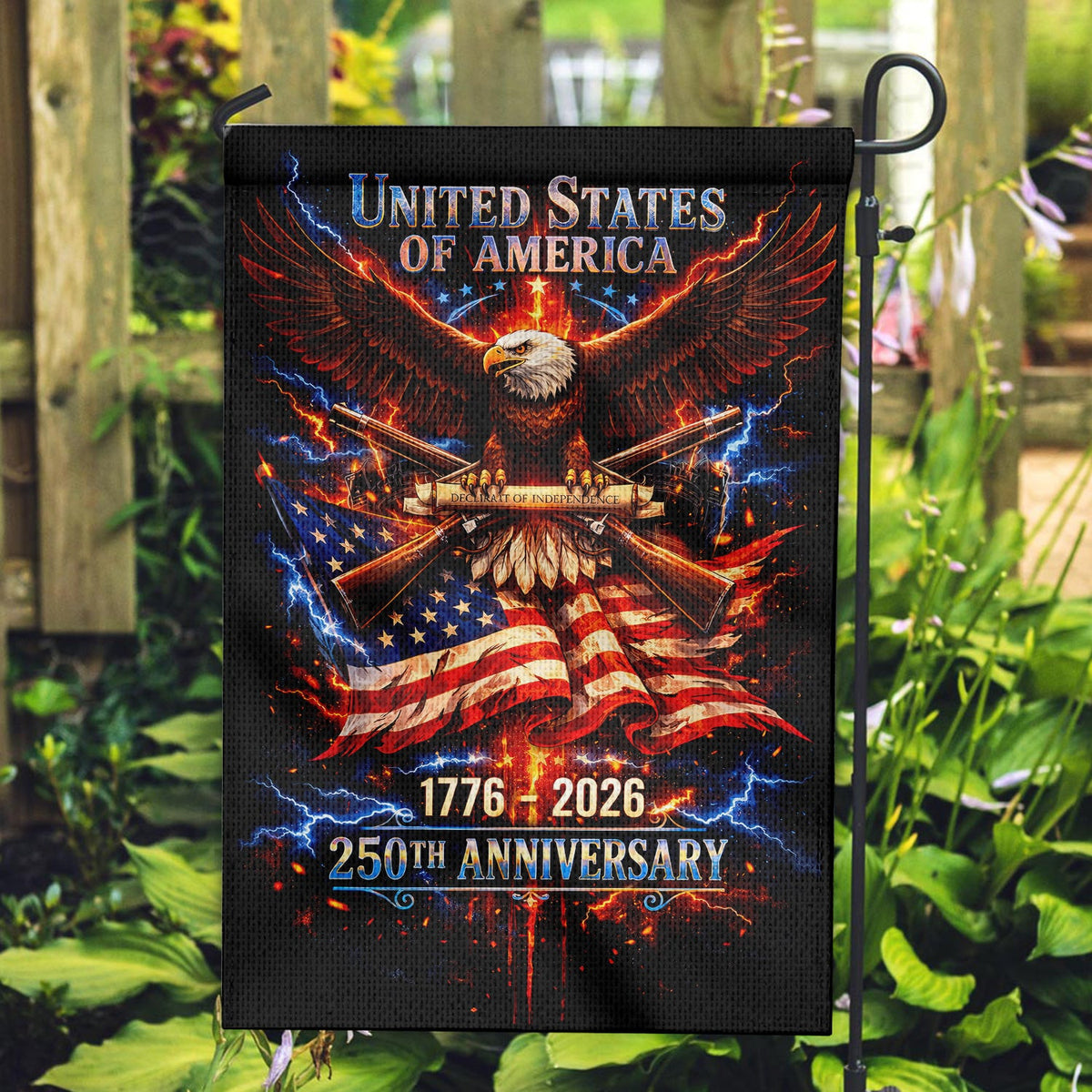 United States of America 250th Anniversary Flag 1776â€“2026, Patriotic Eagle Outdoor Garden Flag, Independence Day USA Decor