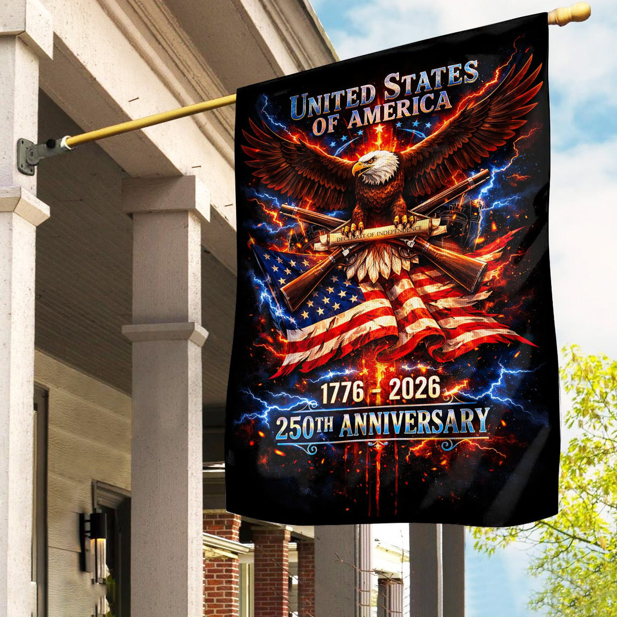 United States of America 250th Anniversary Flag 1776â€“2026, Patriotic Eagle Outdoor Garden Flag, Independence Day USA Decor