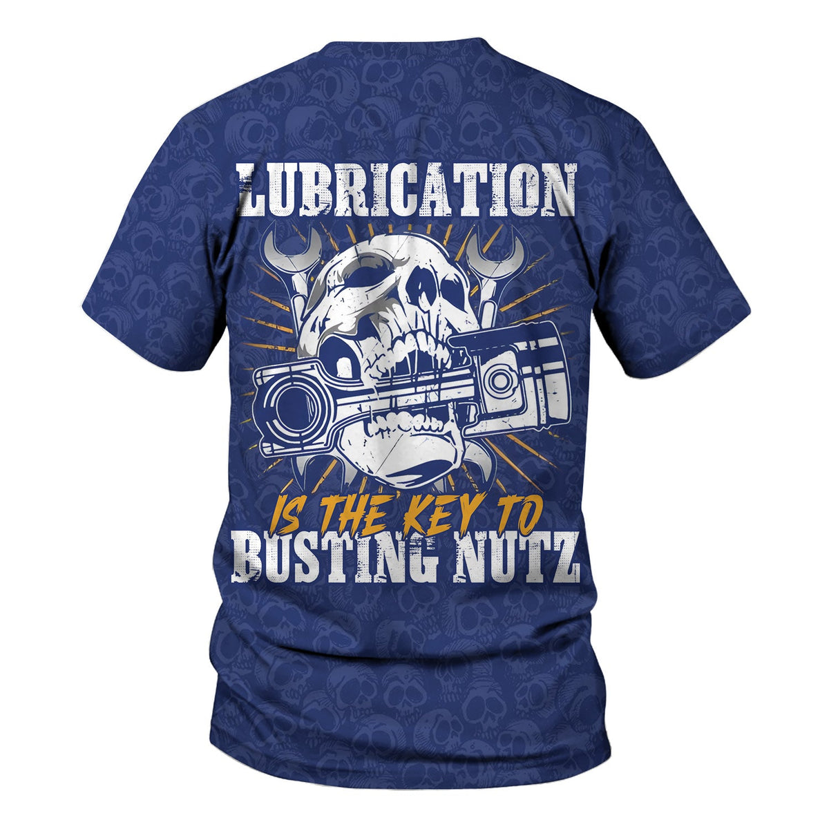 Funny Mechanic Hoodie Lubrication Is The Key To Busting Nutz Skull Wrench Mechanic Humor Gift for Dad