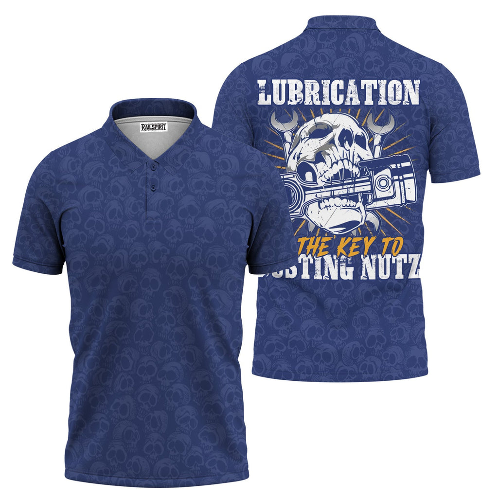 Funny Mechanic Hoodie Lubrication Is The Key To Busting Nutz Skull Wrench Mechanic Humor Gift for Dad