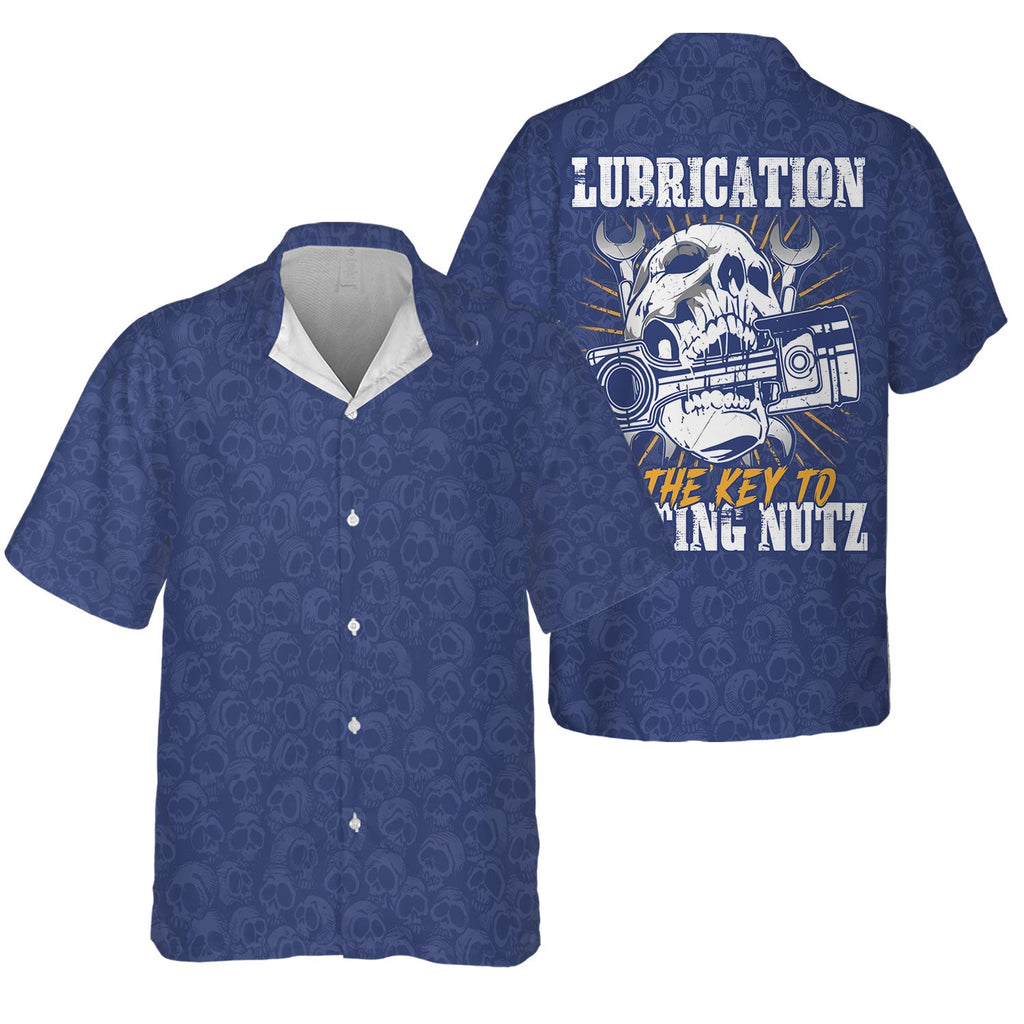 Funny Mechanic Hoodie Lubrication Is The Key To Busting Nutz Skull Wrench Mechanic Humor Gift for Dad