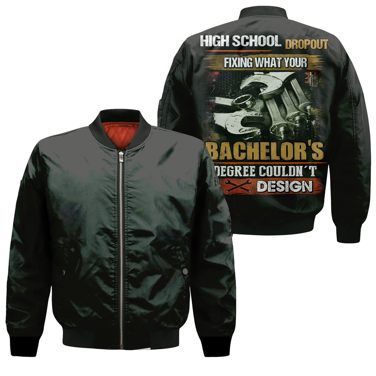 High School Dropout Mechanic T Shirt, Fixing What Your Bachelors Degree Couldnt Design Hoodie, Funny Mechanic Gift For Men Lover