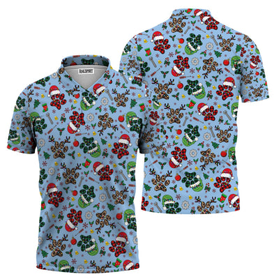 Christmas Mechanic T-Shirt, All Over Santa, Tools, Gears & Reindeer Pattern Holiday Hoodie for Auto Repair Guys & Festive Xmas Parties