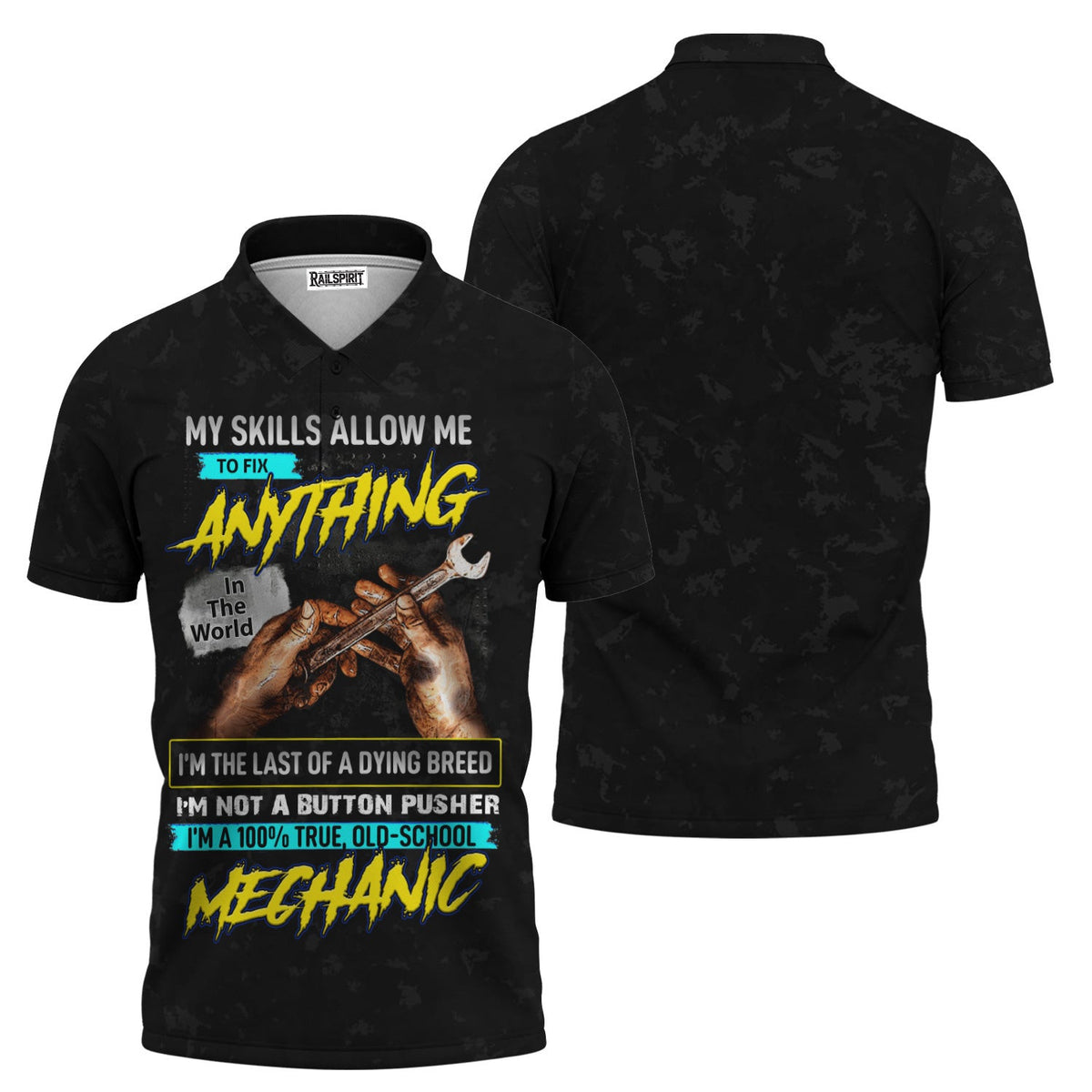Old School Mechanic Shirt, My Skills Allow Me to Fix Anything, Funny Garage Work Tee for Men, Proud Mechanic Gift Idea