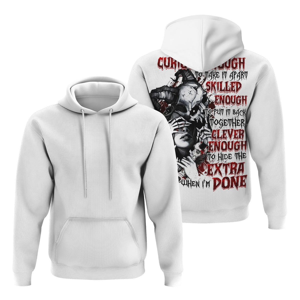 Dark Mechanic Shirt, Curious Enough To Take It Apart Skilled Enough To Put It Back Together Gothic Skull T-Shirt, Horror Style Gift