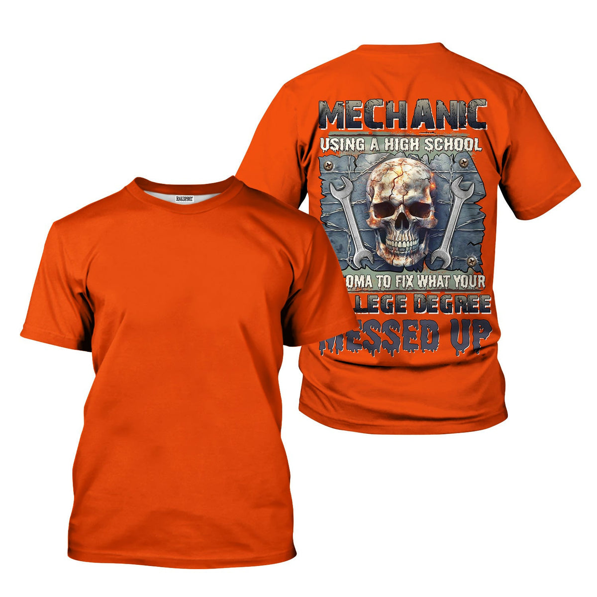 Mechanic Using a High School Diploma Shirt, Funny Mechanic Tee, Gift for Car Guys & Auto Repair Lovers