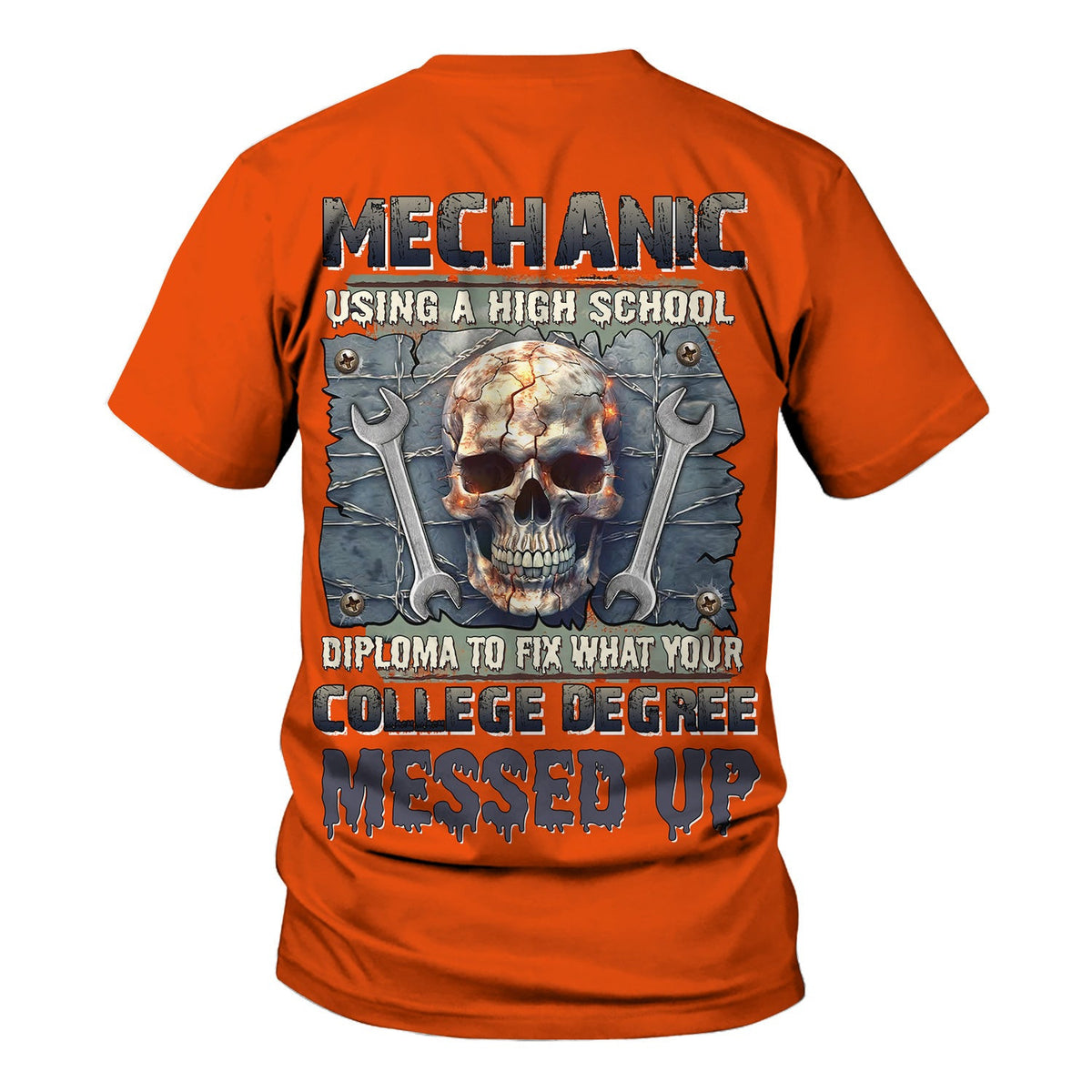 Mechanic Using a High School Diploma Shirt, Funny Mechanic Tee, Gift for Car Guys & Auto Repair Lovers