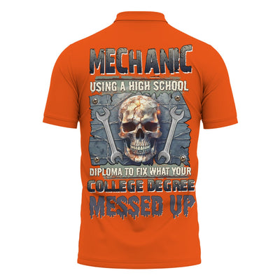 Mechanic Using a High School Diploma Shirt, Funny Mechanic Tee, Gift for Car Guys & Auto Repair Lovers