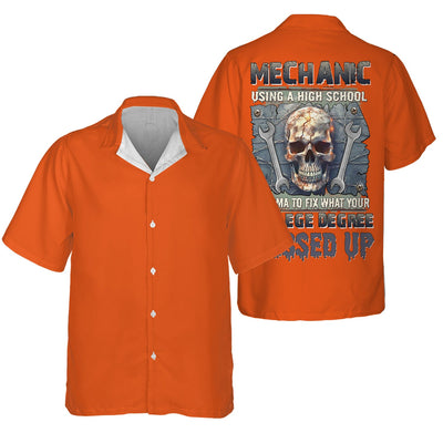 Mechanic Using a High School Diploma Shirt, Funny Mechanic Tee, Gift for Car Guys & Auto Repair Lovers