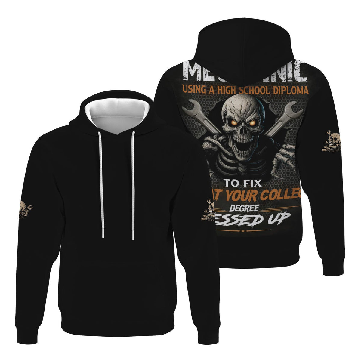 Mechanic Using a High School Diploma Shirt, Funny Mechanic Hoodie, Gift for Car Lovers, Bomber Jacket for Men