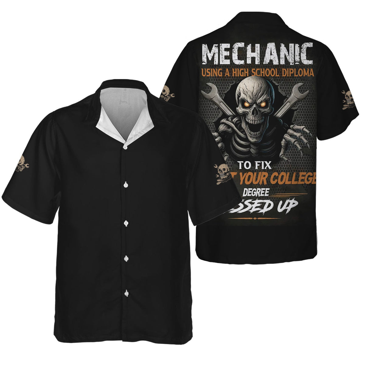 Mechanic Using a High School Diploma Shirt, Funny Mechanic Hoodie, Gift for Car Lovers, Bomber Jacket for Men