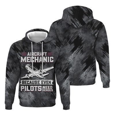 Aircraft Mechanic Shirt, Because Even Pilots Need Heroes T-Shirt, Aviation Maintenance Gift for Airplane Mechanics