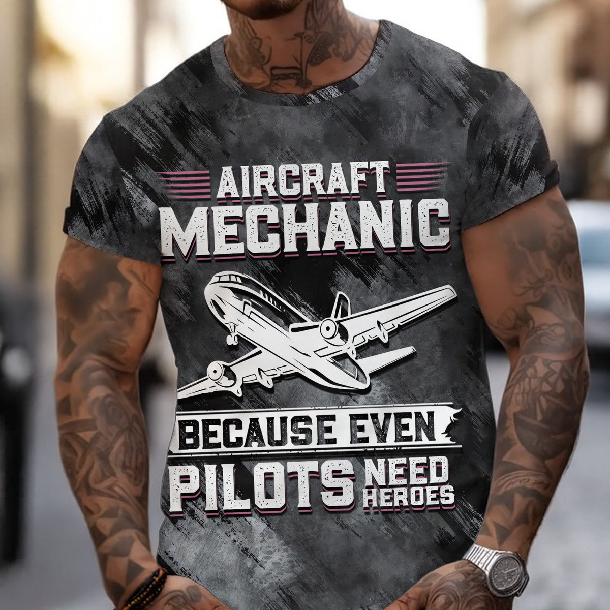 Aircraft Mechanic Shirt, Because Even Pilots Need Heroes T-Shirt, Aviation Maintenance Gift for Airplane Mechanics