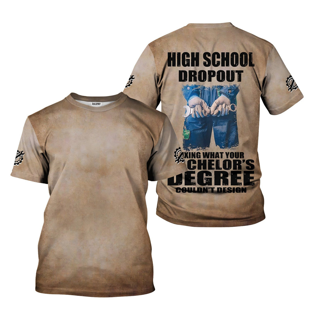 High School Dropout Fixing What Your Bachelors Degree Couldnt Design Shirt, Funny Mechanic Shirt, Blue Collar Gift for Men