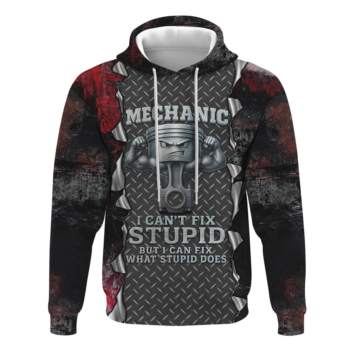 Mechanic I Cant Fix Stupid But I Can Fix What Stupid Does Funny Mechanic Shirt, Gift for Men Husband Dad Mechanics Life