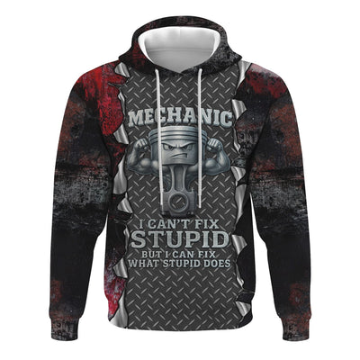 Mechanic I Cant Fix Stupid But I Can Fix What Stupid Does Funny Mechanic Shirt, Gift for Men Husband Dad Mechanics Life