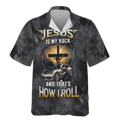 Jesus Is My Rock And That's How I Roll Mechanic Shirt, Car Lover Gift, Automotive, Faith Shirt, Gift For Men & Women