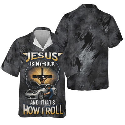 Jesus Is My Rock And That's How I Roll Mechanic Shirt, Car Lover Gift, Automotive, Faith Shirt, Gift For Men & Women
