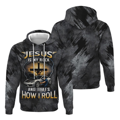 Jesus Is My Rock And That's How I Roll Mechanic Shirt, Car Lover Gift, Automotive, Faith Shirt, Gift For Men & Women