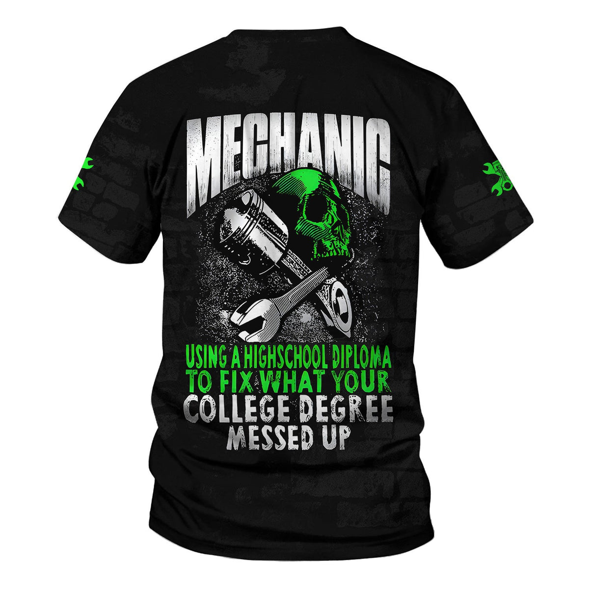 Funny Mechanic Shirt, Using Highschool Diploma to Fix College Degree Tee, Auto Repair T-Shirt, Garage Work Gift for Car Lovers