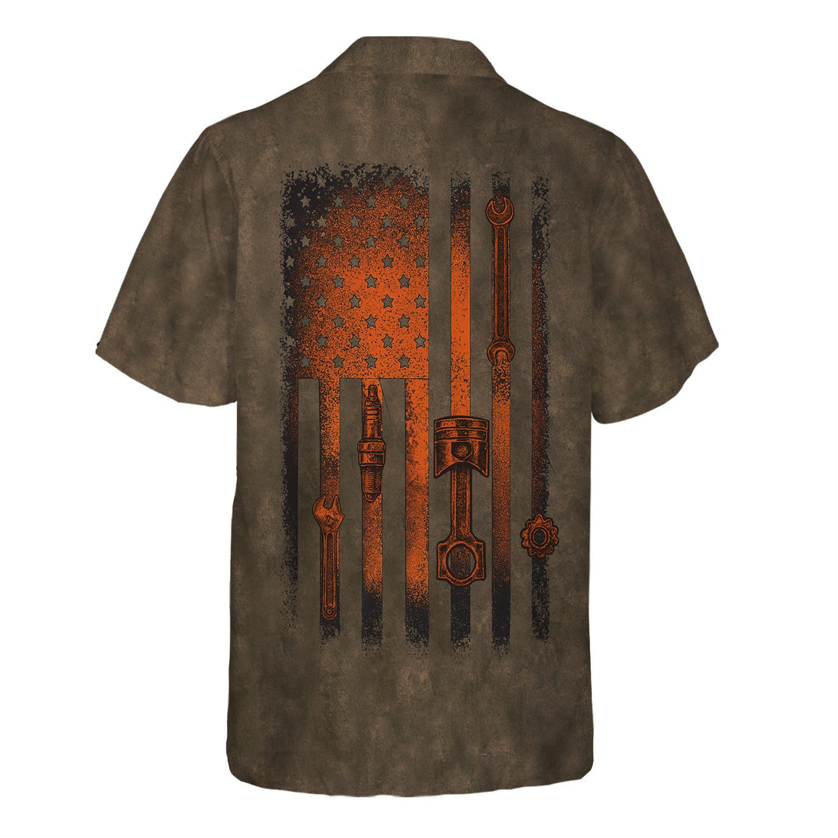 Halloween Mechanic Shirt, Vintage Pumpkins & Wrenches, USA Flag Design, Perfect for Mechanics, Gift For Men & Women