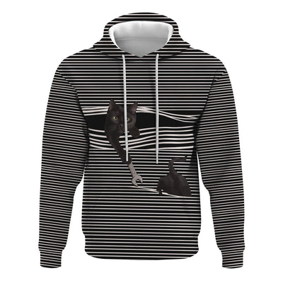 Mechanic Shirt with Black Cat Stripes, Funny Mechanic Design, Cat Lover Gift, Unique Graphic Tee for Men & Women, Pet Lover Apparel