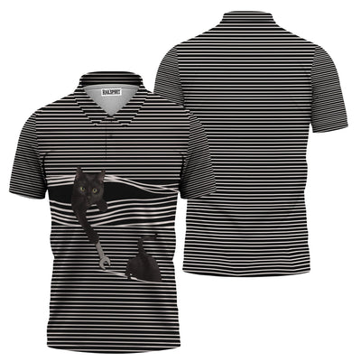Mechanic Shirt with Black Cat Stripes, Funny Mechanic Design, Cat Lover Gift, Unique Graphic Tee for Men & Women, Pet Lover Apparel