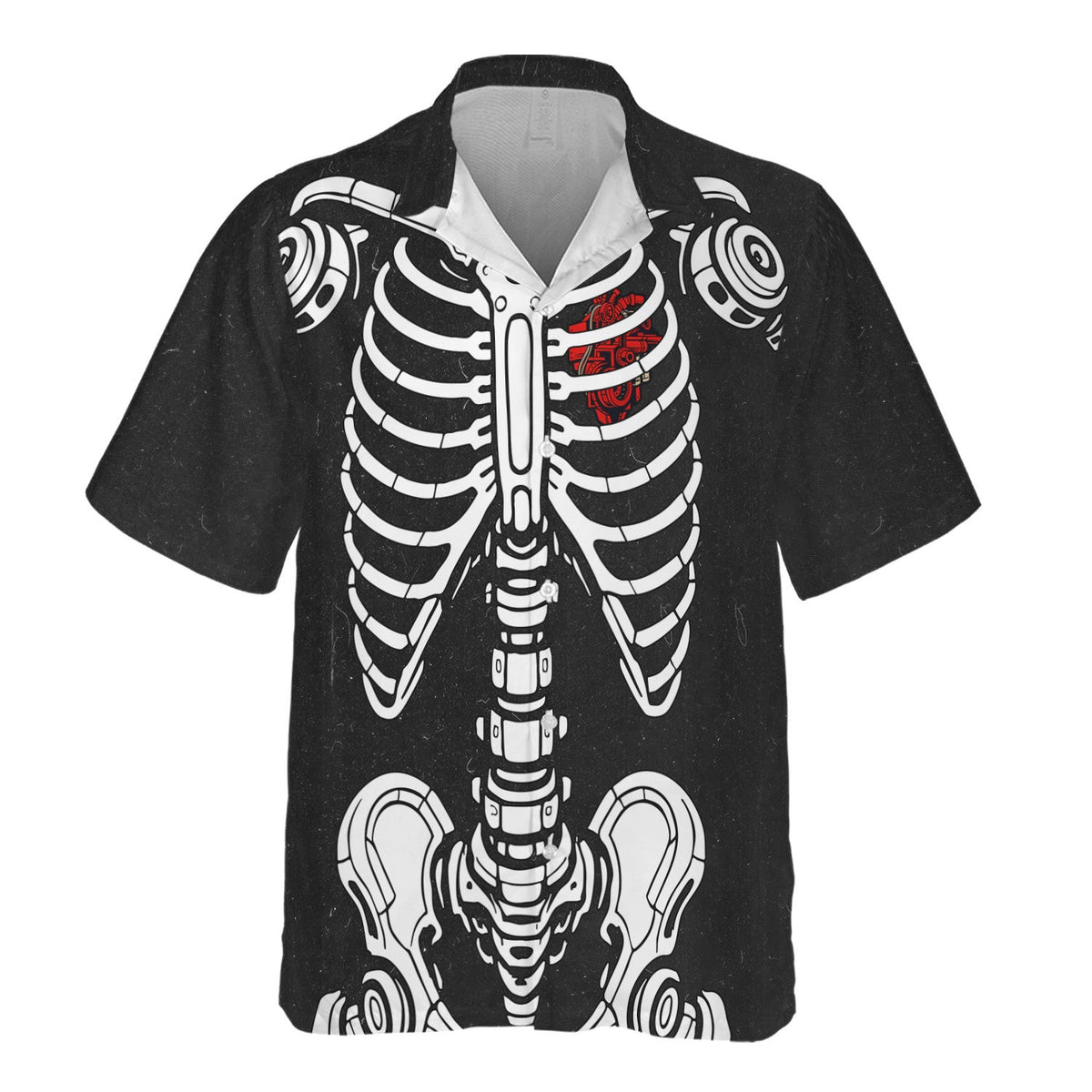 Skeleton Mechanic Shirt for Men Rib Cage Spine Bone Graphic Shirt Gearhead Auto Repair Halloween Costume Top Funny Skull Shirt
