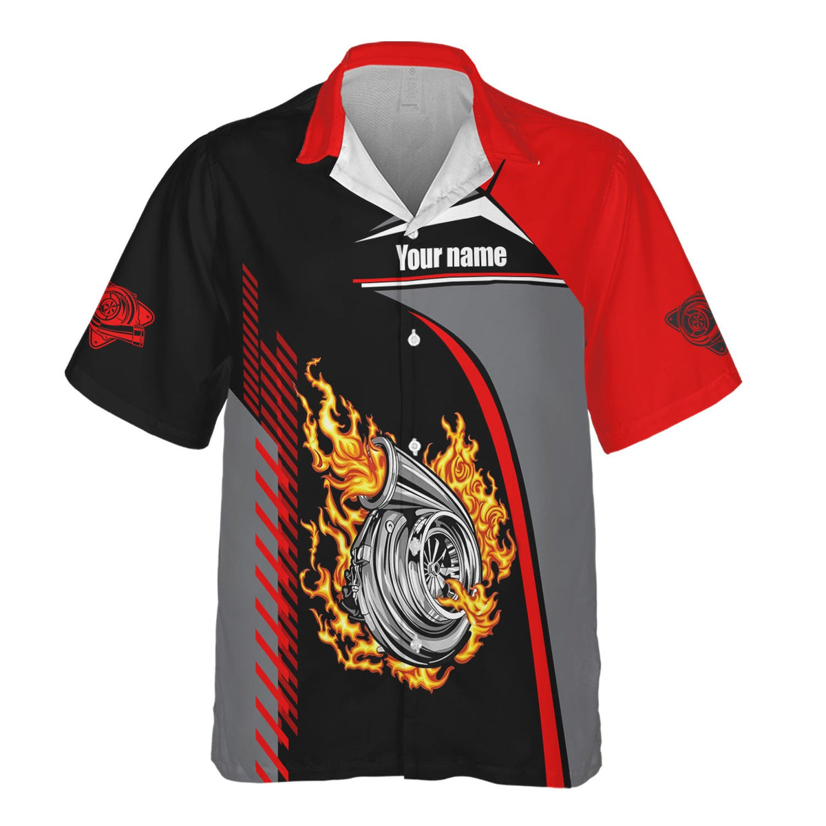Custom Name Mechanic Shirt, Personalized Turbo Car T-Shirt, Garage Workwear Tee, Auto Repair Uniform, Racing Gift for Car Lovers