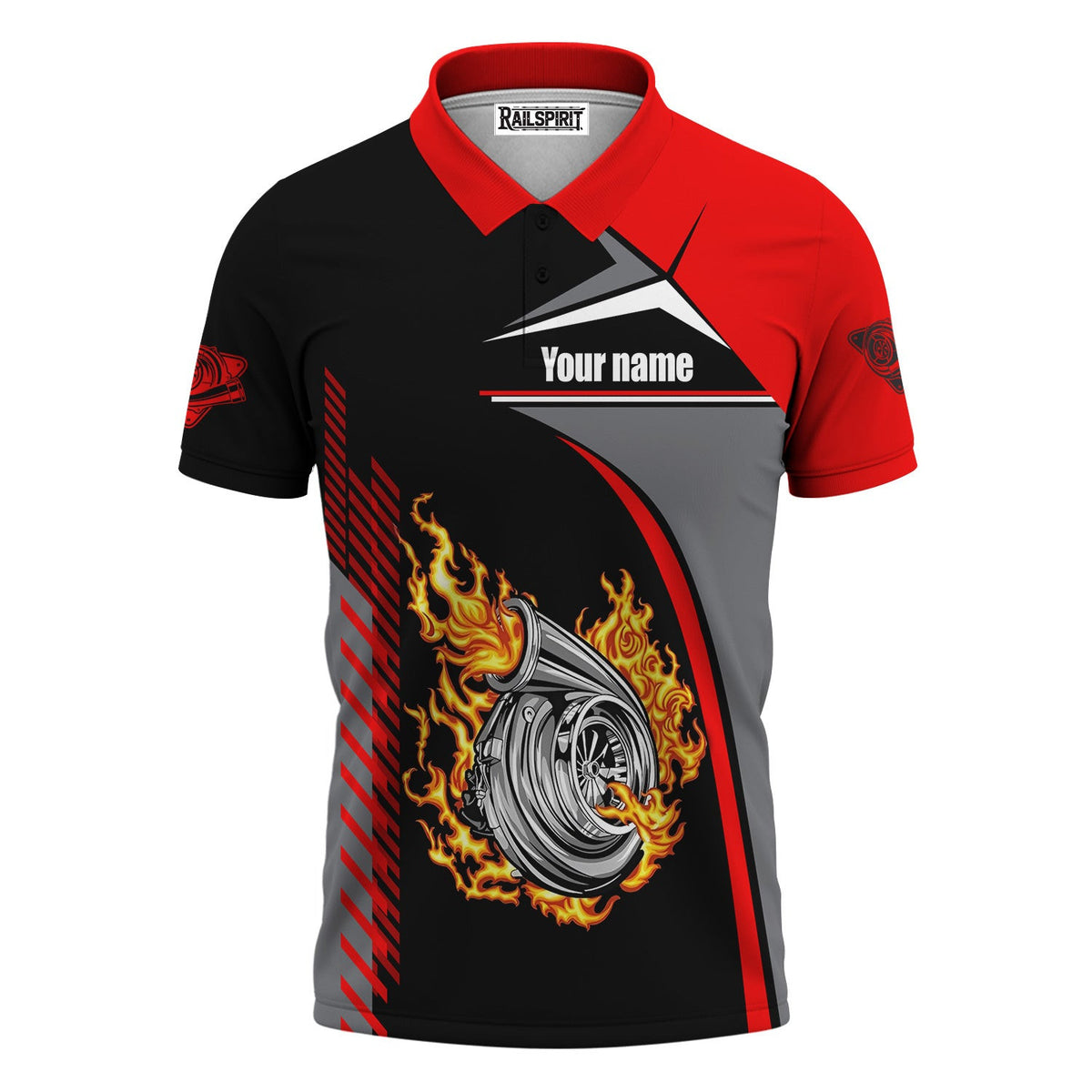 Custom Name Mechanic Shirt, Personalized Turbo Car T-Shirt, Garage Workwear Tee, Auto Repair Uniform, Racing Gift for Car Lovers