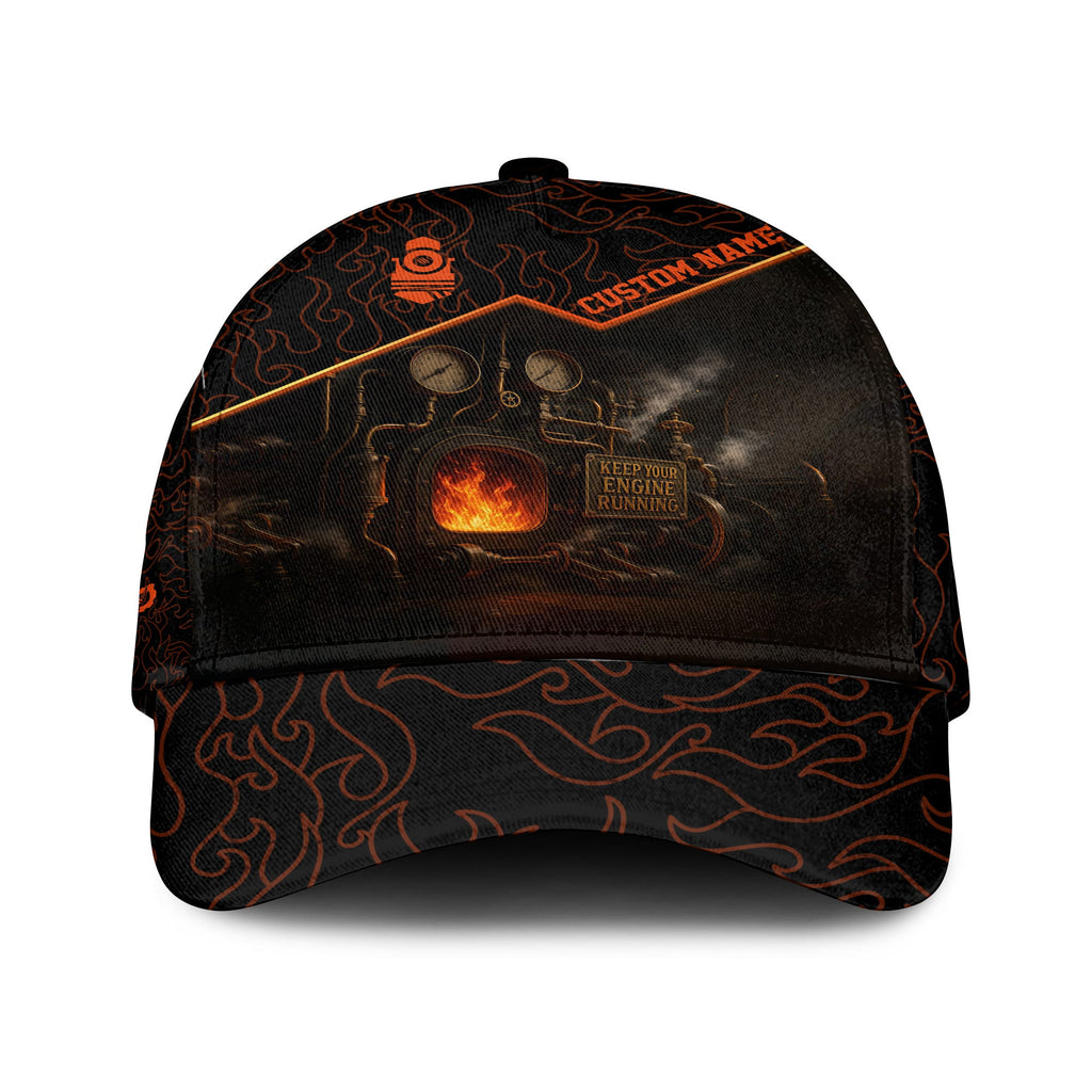 Custom Name Steam Train T-shirt, Keep Your Engine Running, Vintage Train Design, Train Lover Gift