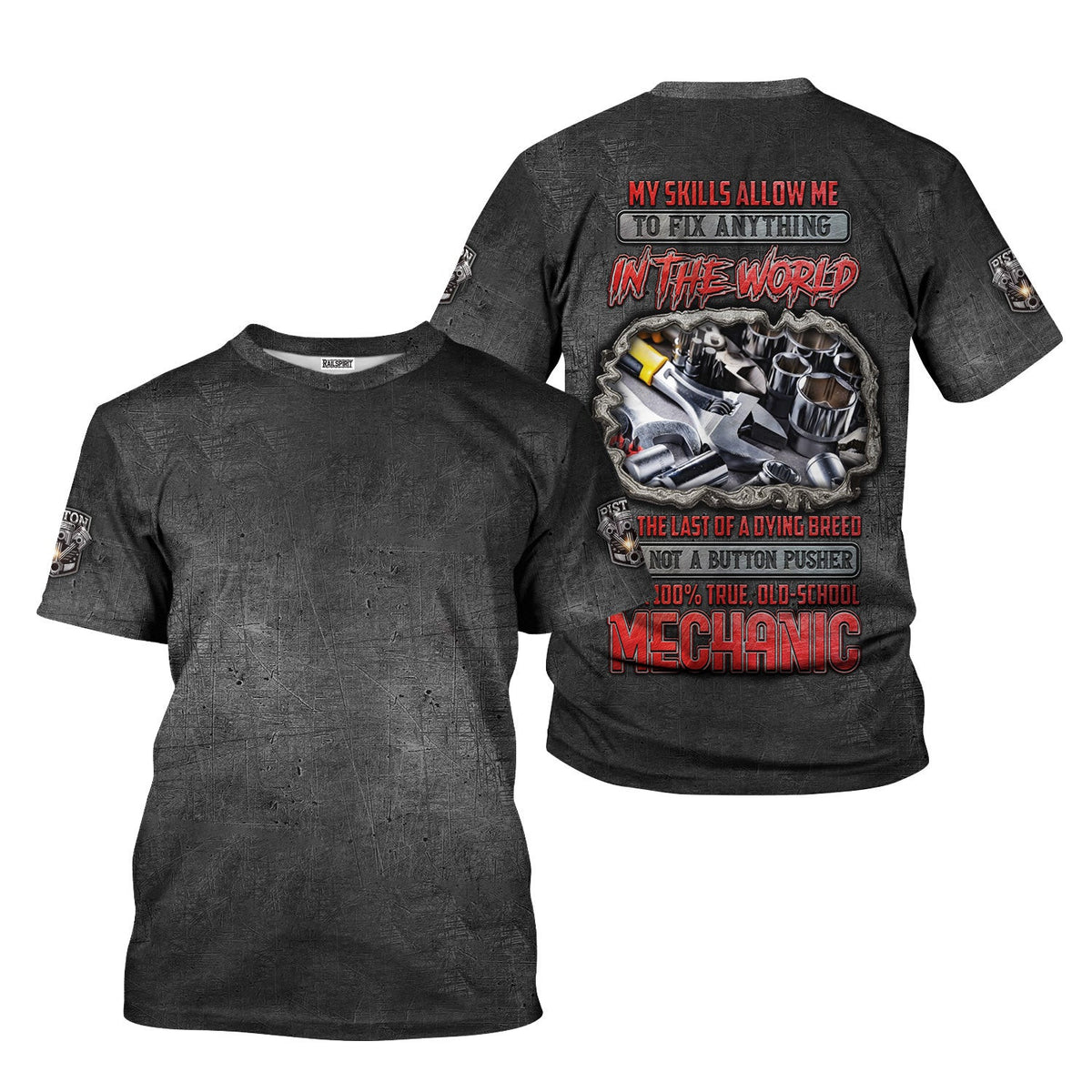 Old School Mechanic Shirt, My Skills Allow Me To Fix Anything In The World Shirt, Vintage Garage Tee Gift for Car Lovers, Workers & Repair Fans