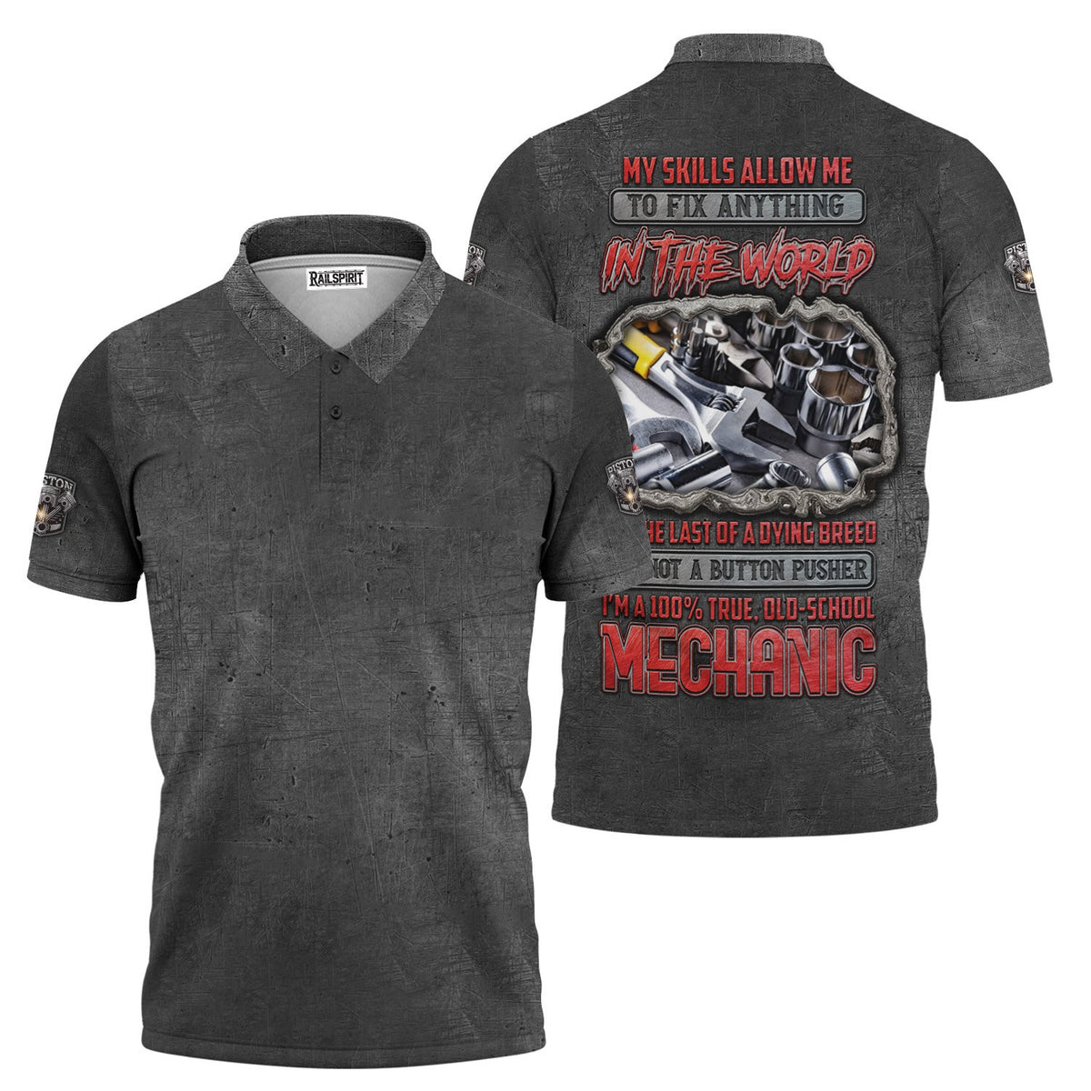 Old School Mechanic Shirt, My Skills Allow Me To Fix Anything In The World Shirt, Vintage Garage Tee Gift for Car Lovers, Workers & Repair Fans
