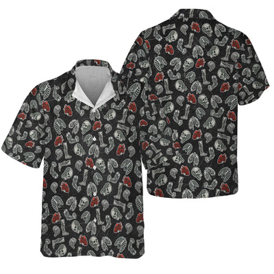 Mechanic All Over Print T Shirt Skull Engine Tools Auto Repair Garage Workwear Graphic Tee Gift For Men Women