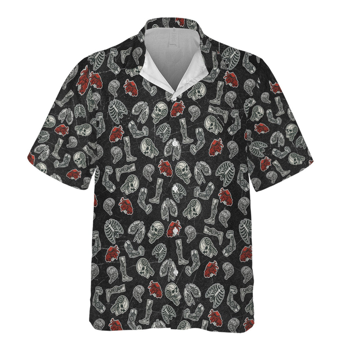 Mechanic All Over Print T Shirt Skull Engine Tools Auto Repair Garage Workwear Graphic Tee Gift For Men Women