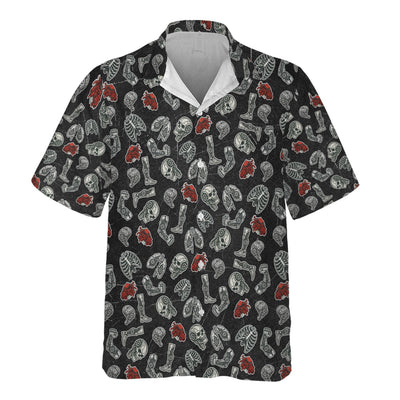 Mechanic All Over Print T Shirt Skull Engine Tools Auto Repair Garage Workwear Graphic Tee Gift For Men Women